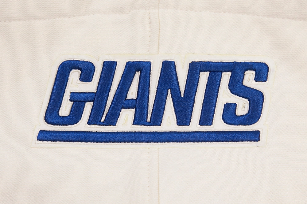 NFL NEW YORK GIANTS RETRO CLASSIC MEN'S PULLOVER HOODIE (EGGSHELL/DODGER BLUE)