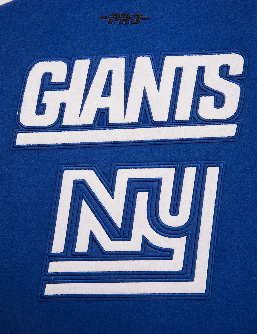 NFL NEW YORK GIANTS RETRO CLASSIC WOMEN'S RIB WOOL VARSITY JACKET (DODGER BLUE/WHITE)