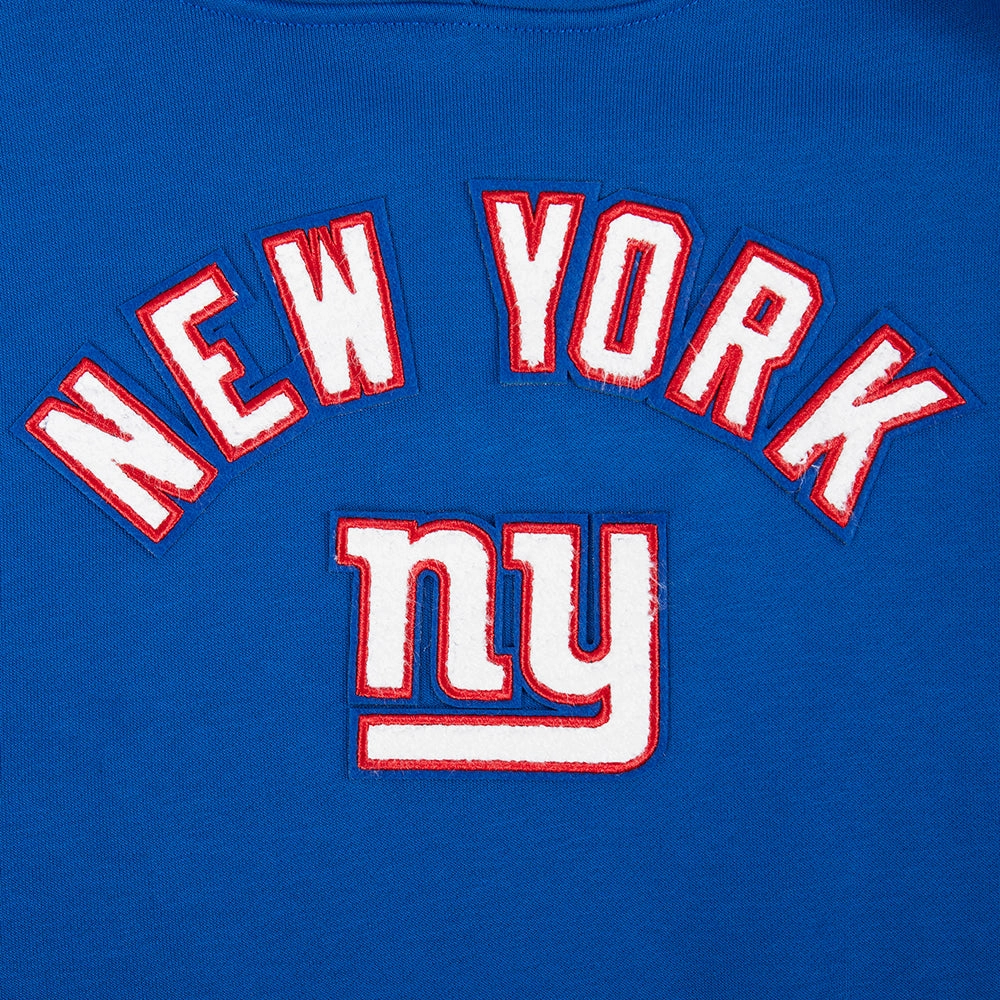 NFL NEW YORK GIANTS STANDARD FIT WOMEN'S FLEECE HOODIE (DODGER BLUE)