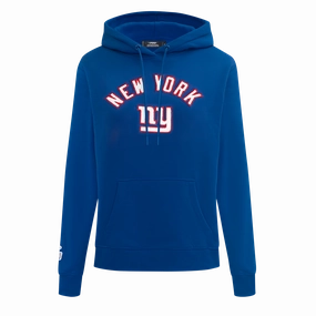 NFL NEW YORK GIANTS STANDARD FIT WOMEN'S FLEECE HOODIE (DODGER BLUE)