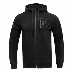 NFL NEW YORK GIANTS TRIPLE BLACK MEN'S PULLOVER HOODIE (TRIPLE BLACK)