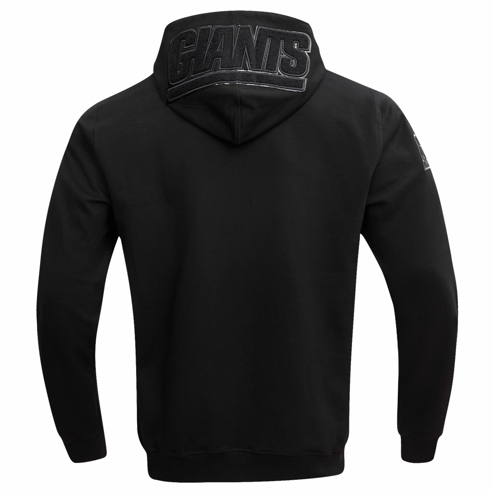 NFL NEW YORK GIANTS TRIPLE BLACK MEN'S PULLOVER HOODIE (TRIPLE BLACK)
