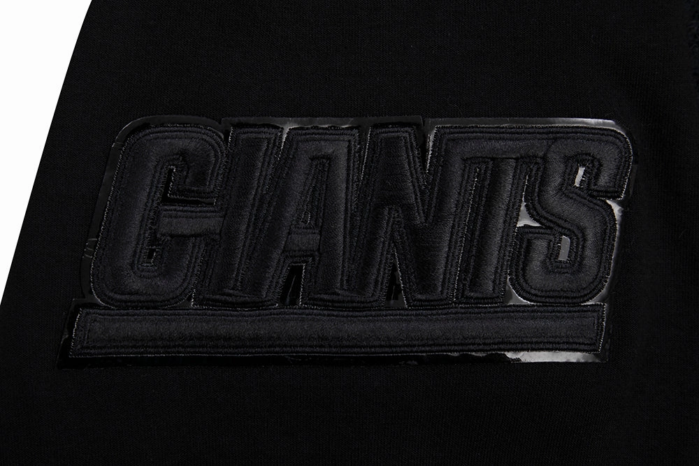 NFL NEW YORK GIANTS TRIPLE BLACK MEN'S PULLOVER HOODIE (TRIPLE BLACK)
