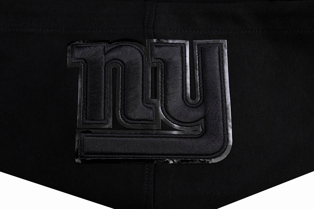 NFL NEW YORK GIANTS TRIPLE BLACK MEN'S PULLOVER HOODIE (TRIPLE BLACK)
