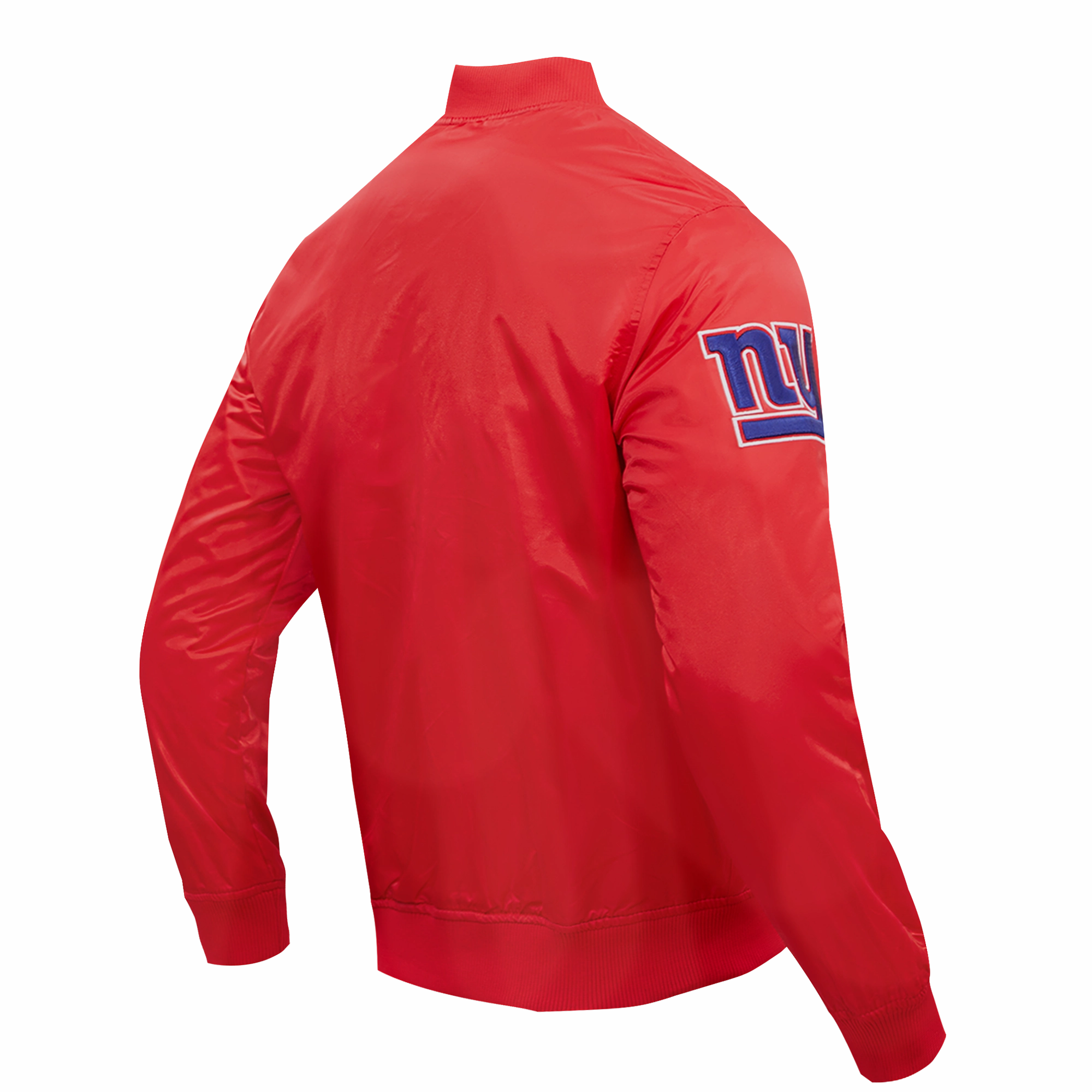 NFL NEW YORK GIANTS WORDMARK MEN'S SATIN JACKET (RED)