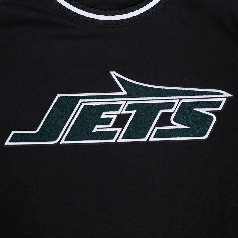 NFL NEW YORK JETS CLASSIC CHENILLE MEN'S TEE (BLACK)