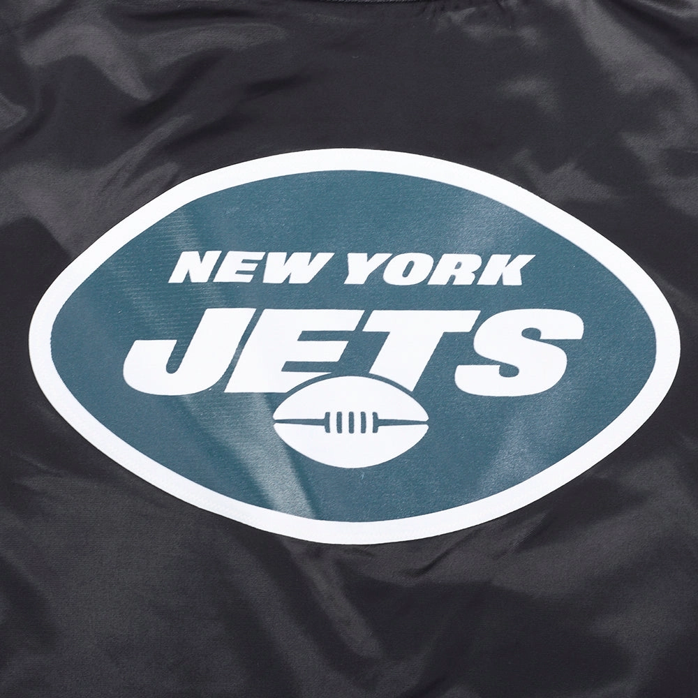 NFL NEW YORK JETS CLASSIC WOMEN'S SATIN JACKET (BLACK)