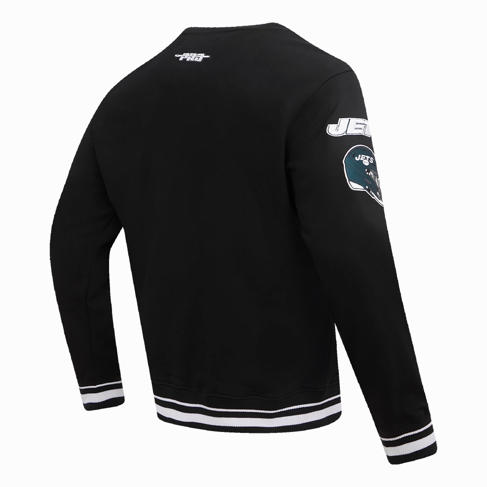 NFL NEW YORK JETS MASHUP MEN'S RIB CREWNECK (BLACK)