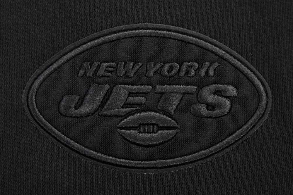 NFL NEW YORK JETS NEUTRAL COTTON JERSEY DROP SHOULDER TEE (BLACK)