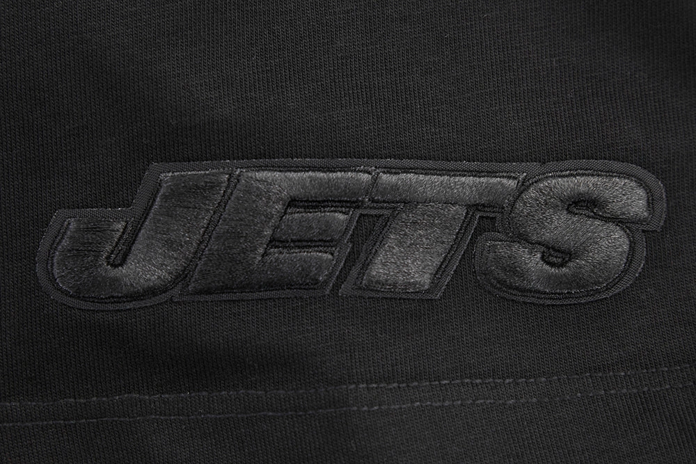 NFL NEW YORK JETS NEUTRAL COTTON JERSEY DROP SHOULDER TEE (BLACK)