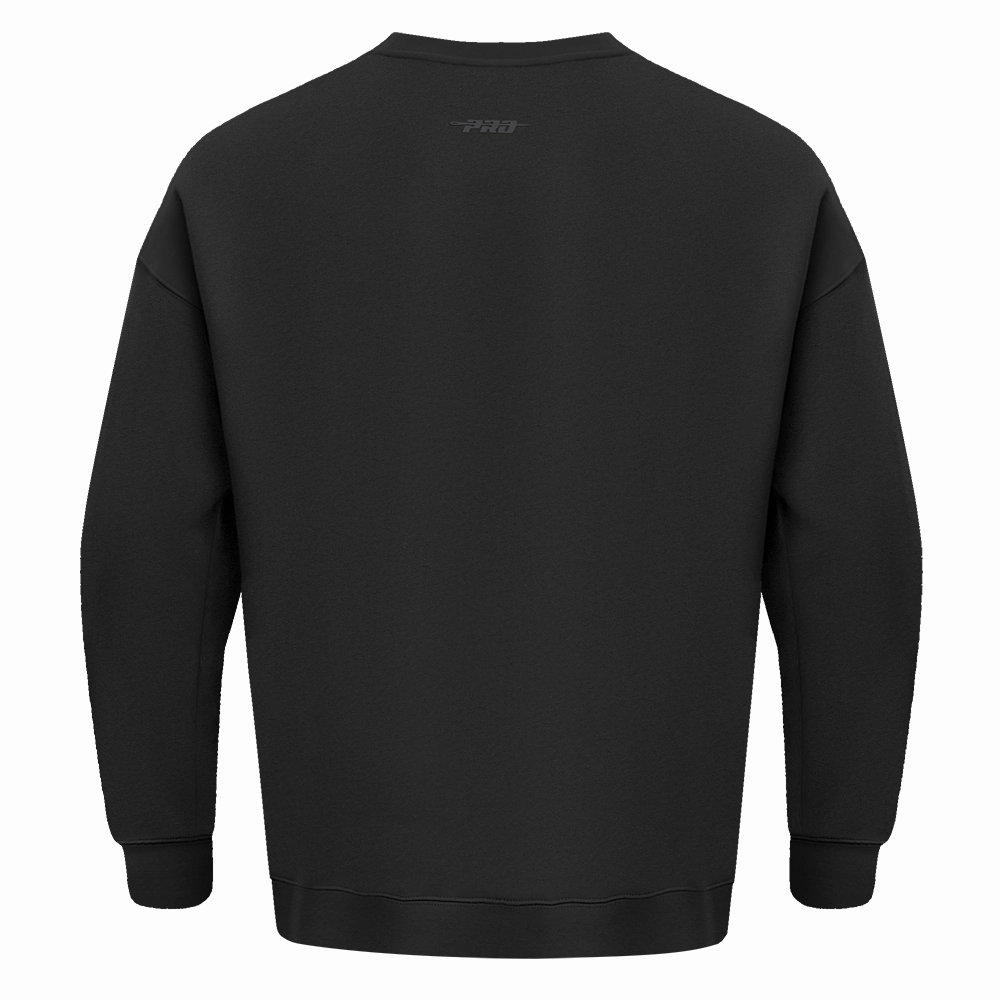 NFL NEW YORK JETS NEUTRAL DROP SHOULDER FLEECE CREWNECK (BLACK)