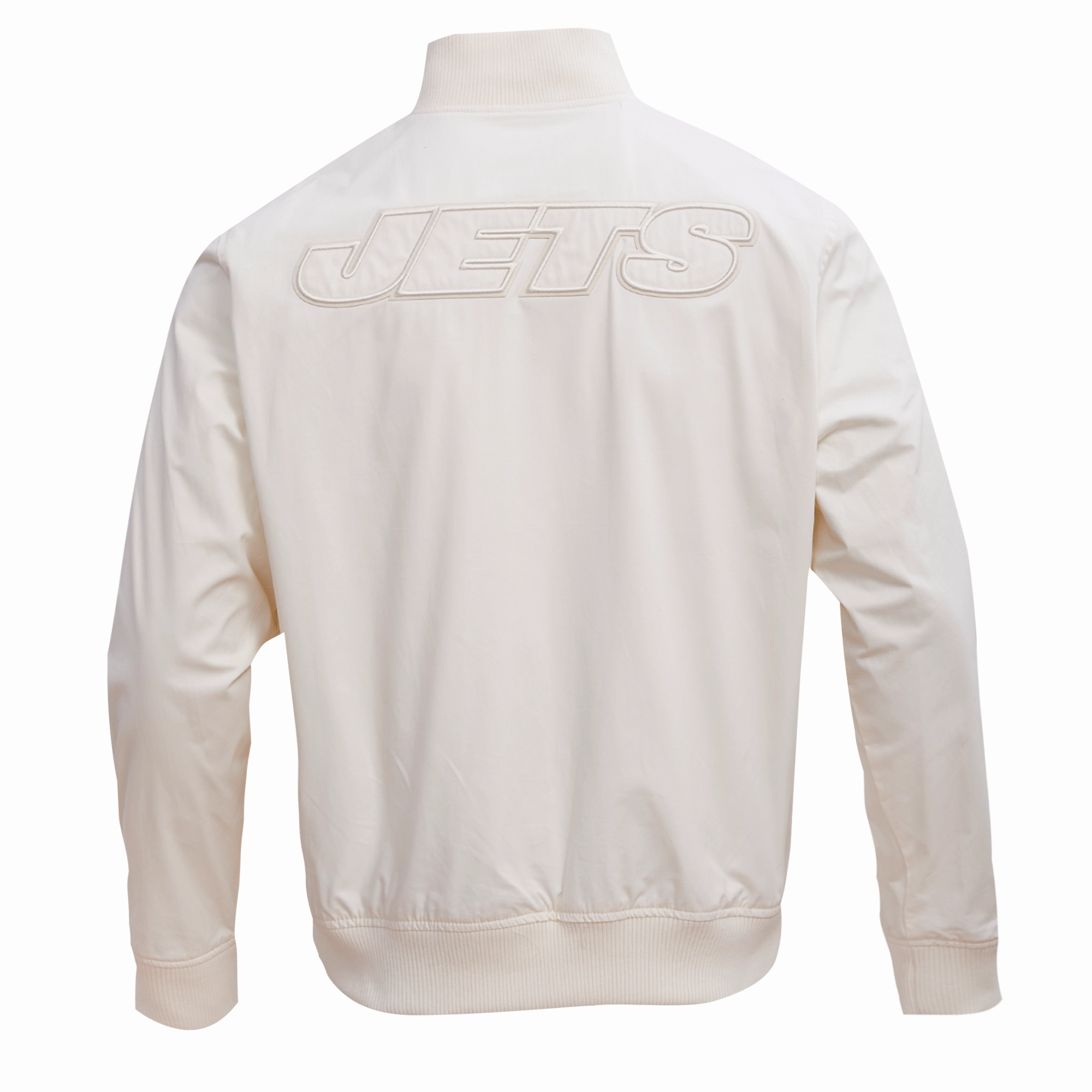 NFL NEW YORK JETS NEUTRAL MEN'S TWILL JACKET (EGGSHELL)