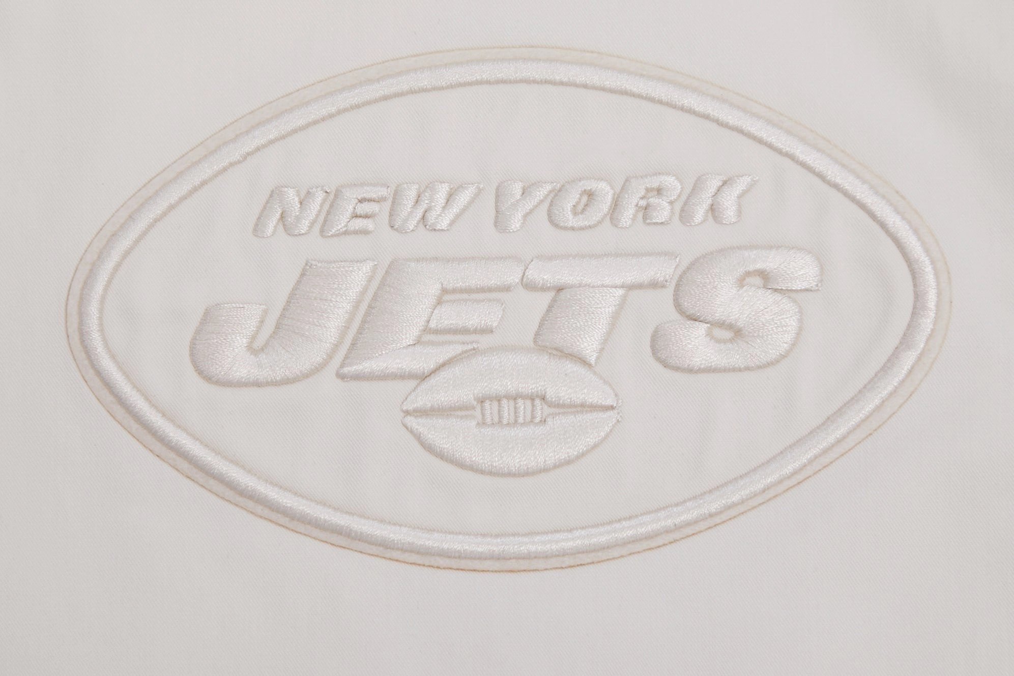 NFL NEW YORK JETS NEUTRAL MEN'S TWILL JACKET (EGGSHELL)