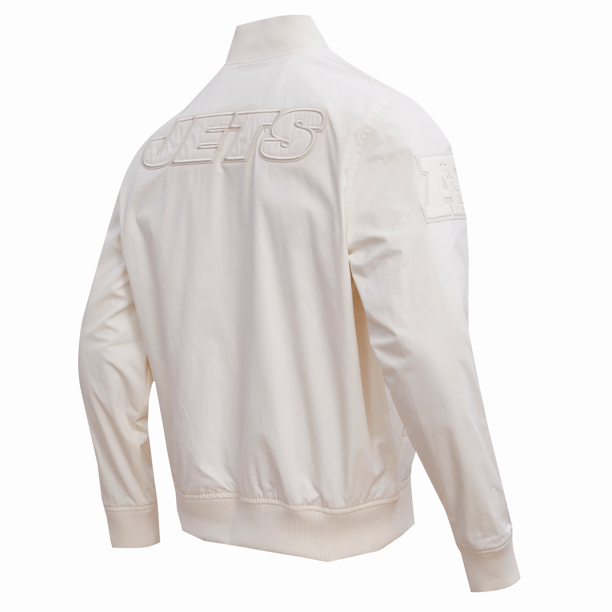 NFL NEW YORK JETS NEUTRAL MEN'S TWILL JACKET (EGGSHELL)