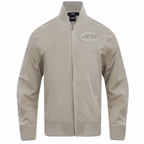NFL NEW YORK JETS NEUTRAL MEN'S TWILL JACKET (TAUPE)