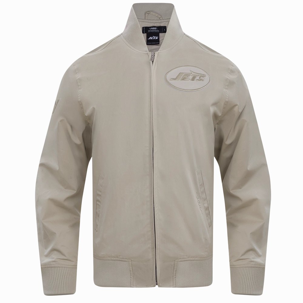 NFL NEW YORK JETS NEUTRAL MEN'S TWILL JACKET (TAUPE)
