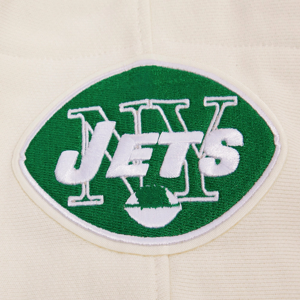 NFL NEW YORK JETS RETRO CLASSIC MEN'S PULLOVER HOODIE (EGGSHELL/ KELLY GREEN)