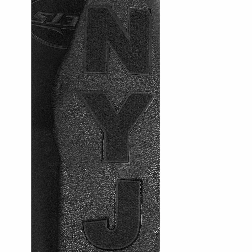 NFL NEW YORK JETS TRIPLE BLACK MEN'S WOOL VARSITY JACKET (JET BLACK)