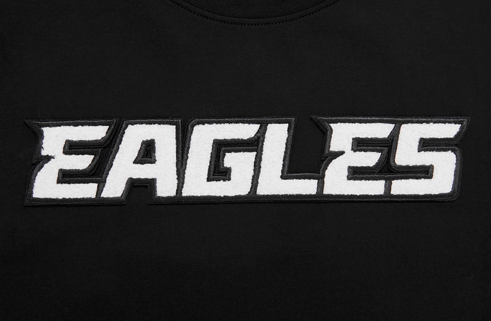 NFL PHILADELPHIA EAGLES CLASSIC CHENILLE MEN'S   TEE (BLACK)