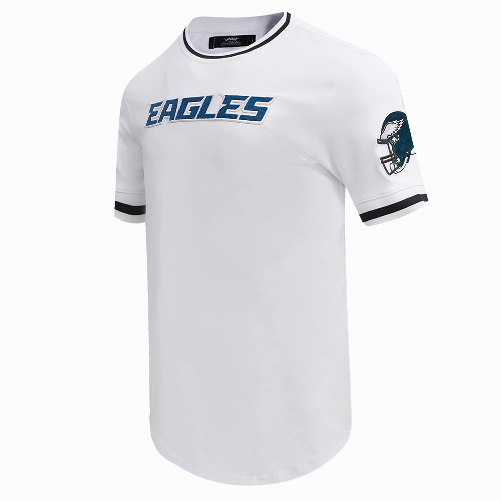 NFL PHILADELPHIA EAGLES CLASSIC CHENILLE MEN'S DOUBLE KNIT TEE (WHITE)