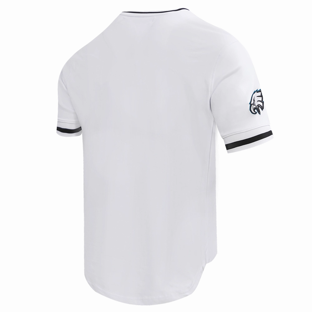 NFL PHILADELPHIA EAGLES CLASSIC CHENILLE MEN'S DOUBLE KNIT TEE (WHITE)