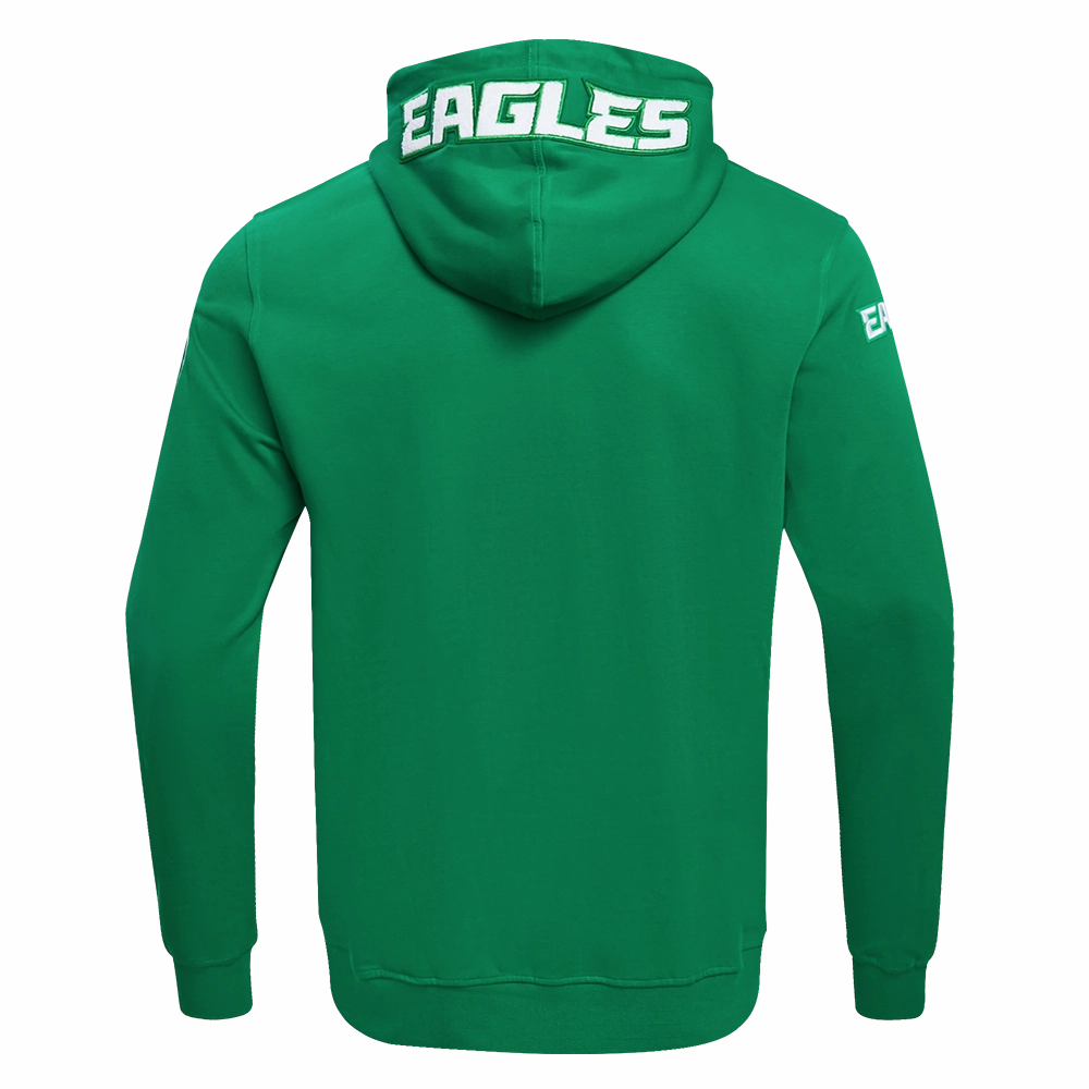 NFL PHILADELPHIA EAGLES CLASSIC CHENILLE MEN'S PULLOVER HOODIE (KELLY GREEN)