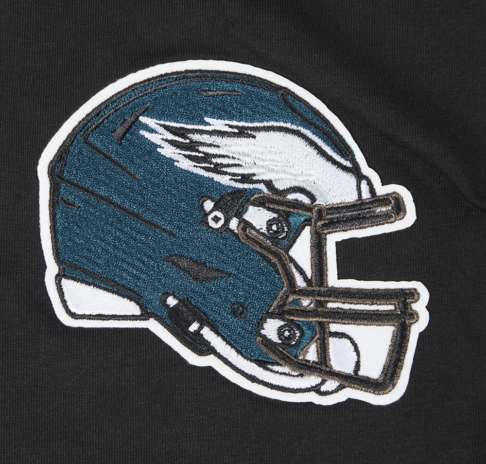 NFL PHILADELPHIA EAGLES CLASSIC MESH MEN'S SINGLE JERSEY STRIPED TEE (BLACK)