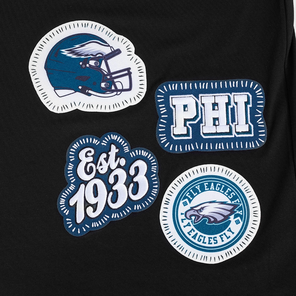 NFL PHILADELPHIA EAGLES DIY PICK STITCH MEN'S SINGLE JERSEY TEE (BLACK)