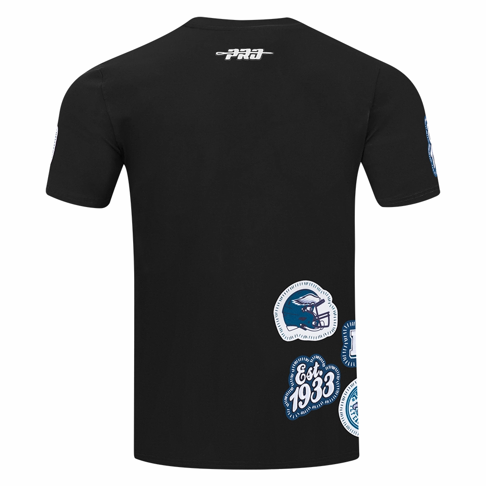 NFL PHILADELPHIA EAGLES DIY PICK STITCH MEN'S SINGLE JERSEY TEE (BLACK)