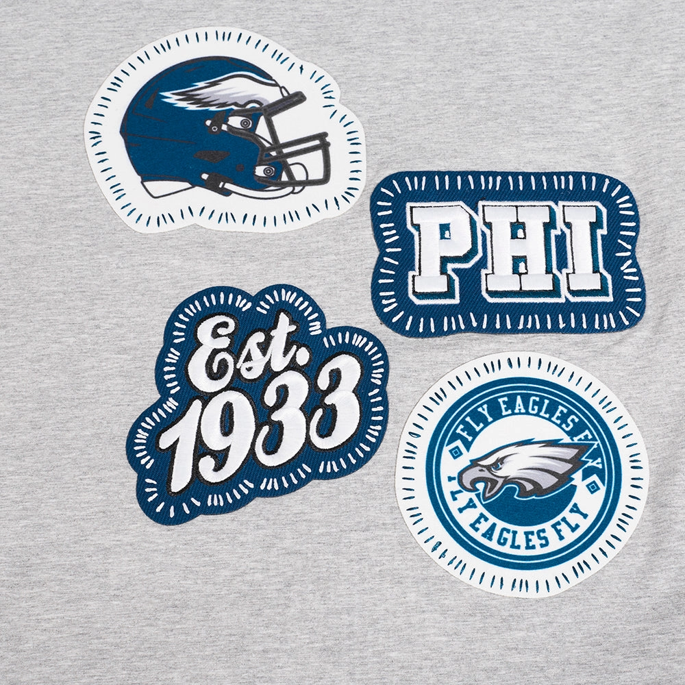 NFL PHILADELPHIA EAGLES DIY PICK STITCH MEN'S SINGLE JERSEY TEE (HEATHER GREY)