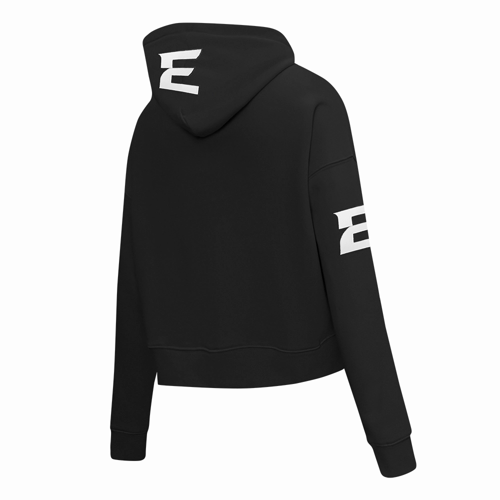 NFL PHILADELPHIA EAGLES GAME DAY CLASSICS WOMEN'S DK CROPPED PO HOODIE (BLACK)