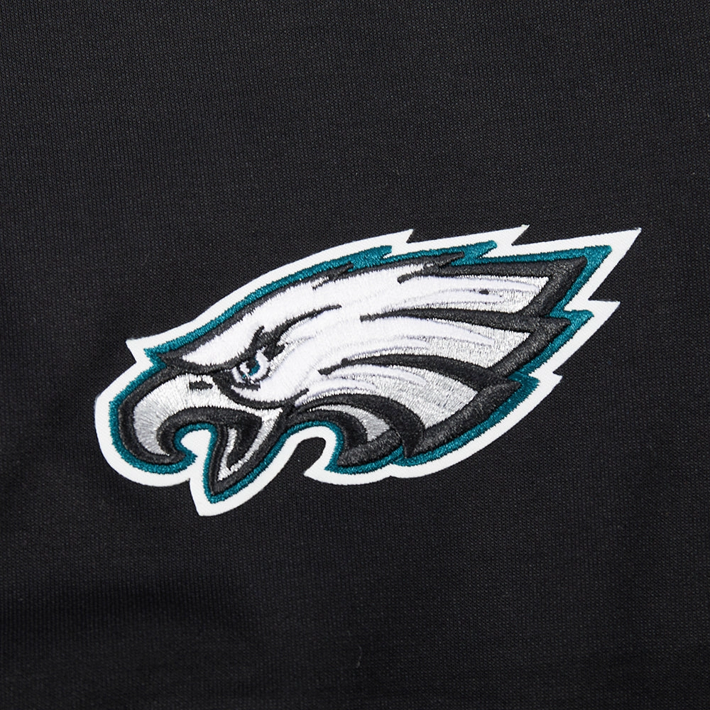 NFL PHILADELPHIA EAGLES GAME DAY CLASSICS WOMEN'S DOUBLE KNIT CREWNECK (BLACK)