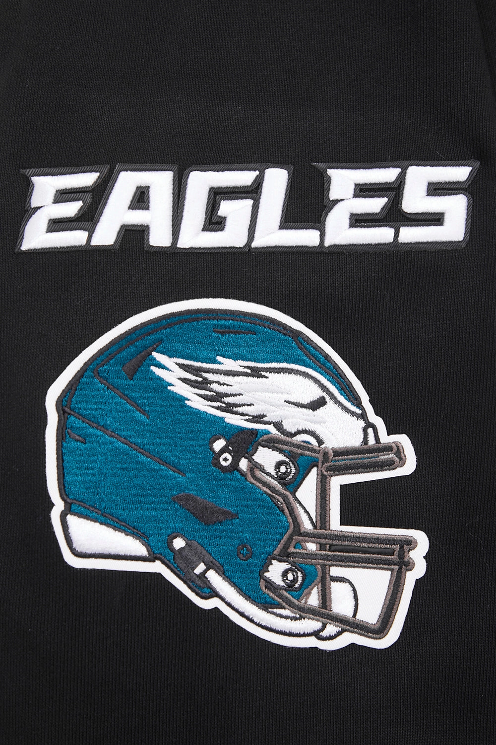 NFL PHILADELPHIA EAGLES MASHUP MEN'S RIB CREWNECK (BLACK)