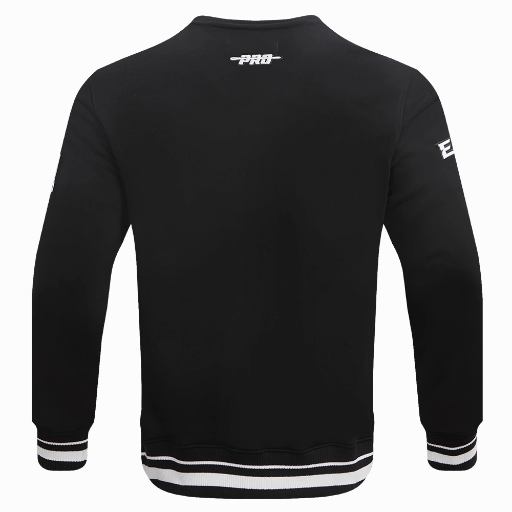 NFL PHILADELPHIA EAGLES MASHUP MEN'S RIB CREWNECK (BLACK)