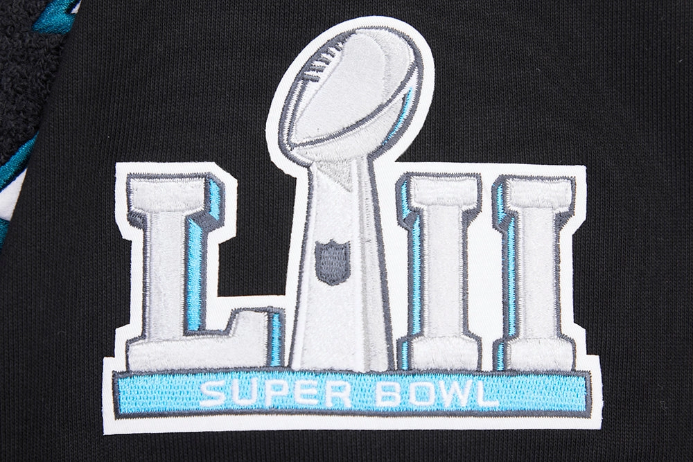 NFL PHILADELPHIA EAGLES MASHUP MEN'S RIB CREWNECK (BLACK)
