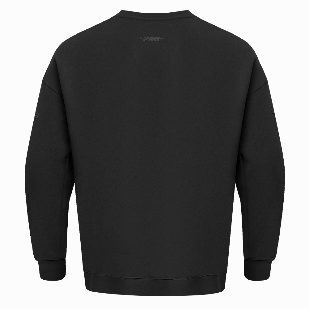 NFL PHILADELPHIA EAGLES NEUTRAL DROP SHOULDER FLEECE CREWNECK (BLACK)