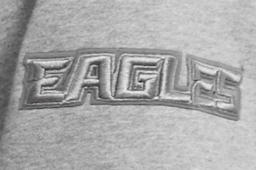 NFL PHILADELPHIA EAGLES NEUTRAL MEN'S DROP SHOULDER PULLOVER HOODIE (DARK HEATHER GRAY)