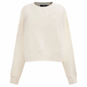 NFL PHILADELPHIA EAGLES NEUTRAL WOMEN'S CREWNECK (EGGSHELL)