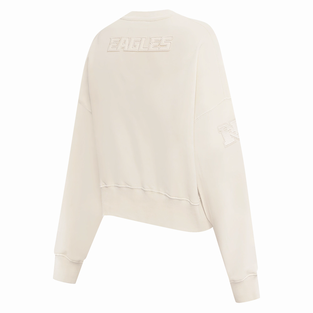 NFL PHILADELPHIA EAGLES NEUTRAL WOMEN'S CREWNECK (EGGSHELL)
