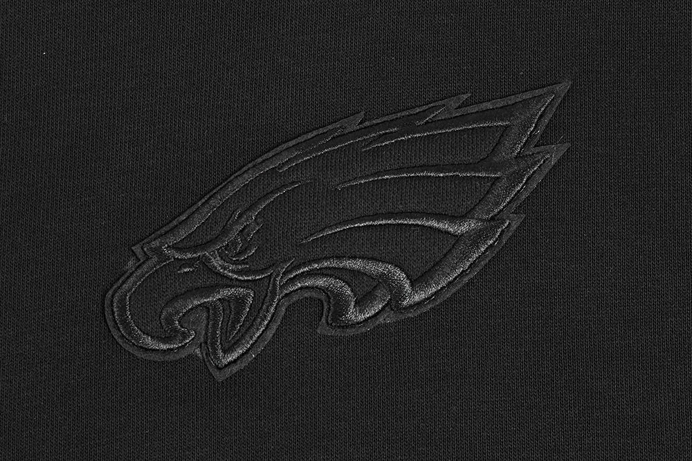 NFL PHILADELPHIA EAGLES NEUTRAL WOMEN'S CROPPED PULLOVER HOODIE (BLACK)