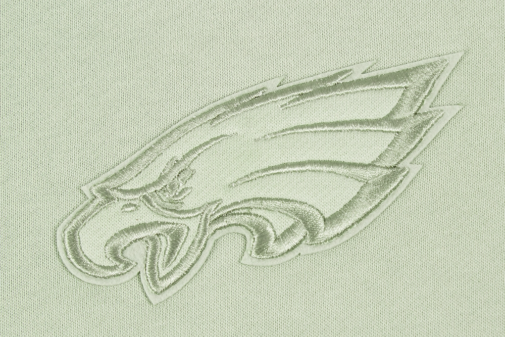 NFL PHILADELPHIA EAGLES NEUTRAL WOMEN'S FLEECE CROPPED PULLOVER HOODIE (MOSS)