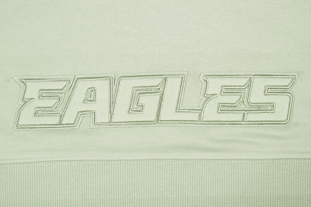 NFL PHILADELPHIA EAGLES NEUTRAL WOMEN'S FLEECE CROPPED PULLOVER HOODIE (MOSS)