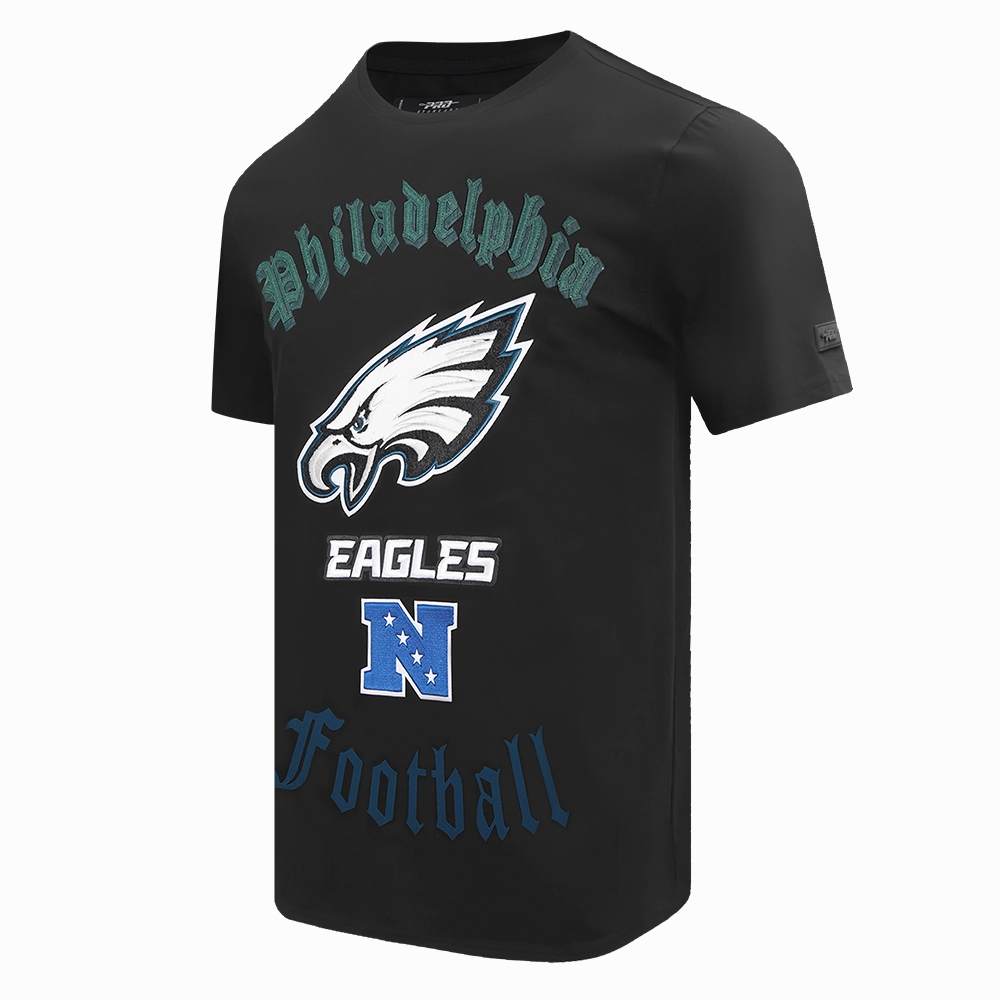 NFL PHILADELPHIA EAGLES OLD ENGLISH MEN'S TEE (BLACK)