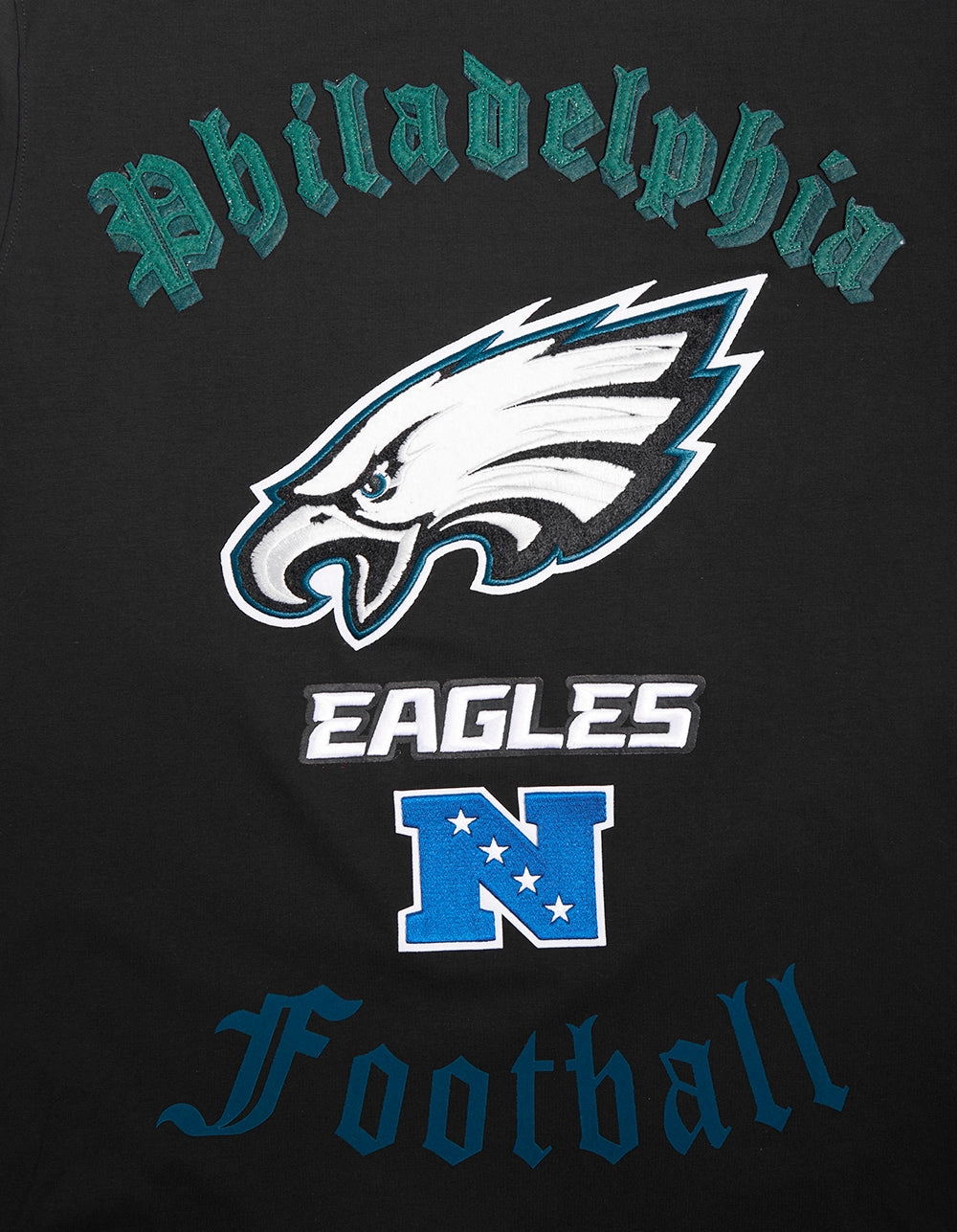 NFL PHILADELPHIA EAGLES OLD ENGLISH MEN'S TEE (BLACK)