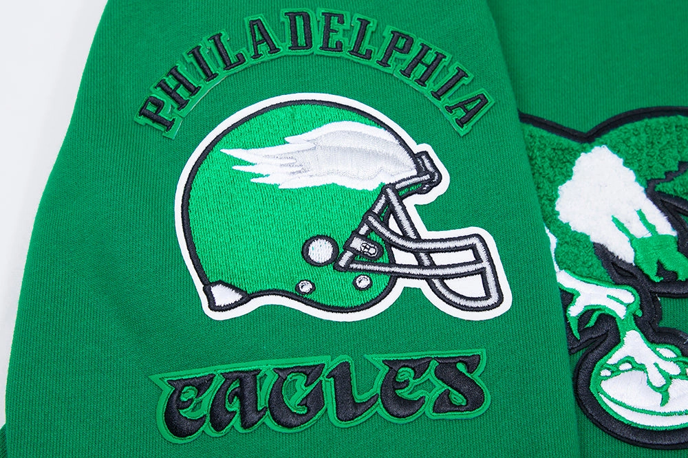 NFL PHILADELPHIA EAGLES RETRO CLASSIC MEN'S PULLOVER HOODIE (KELLY GREEN)