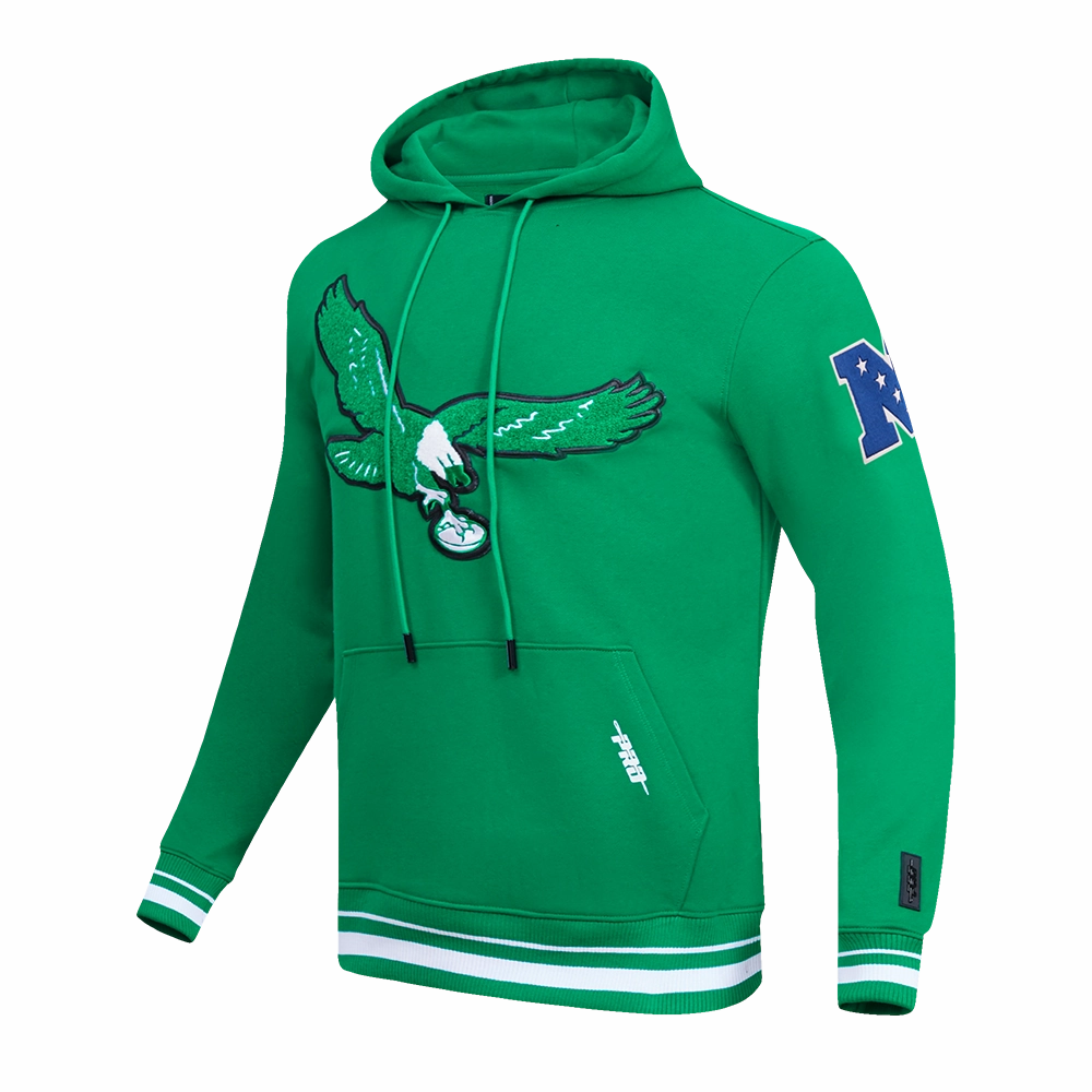NFL PHILADELPHIA EAGLES RETRO CLASSIC MEN'S PULLOVER HOODIE (KELLY GREEN)
