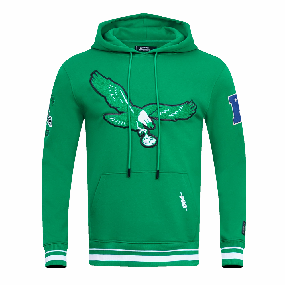 NFL PHILADELPHIA EAGLES RETRO CLASSIC MEN'S PULLOVER HOODIE (KELLY GREEN)