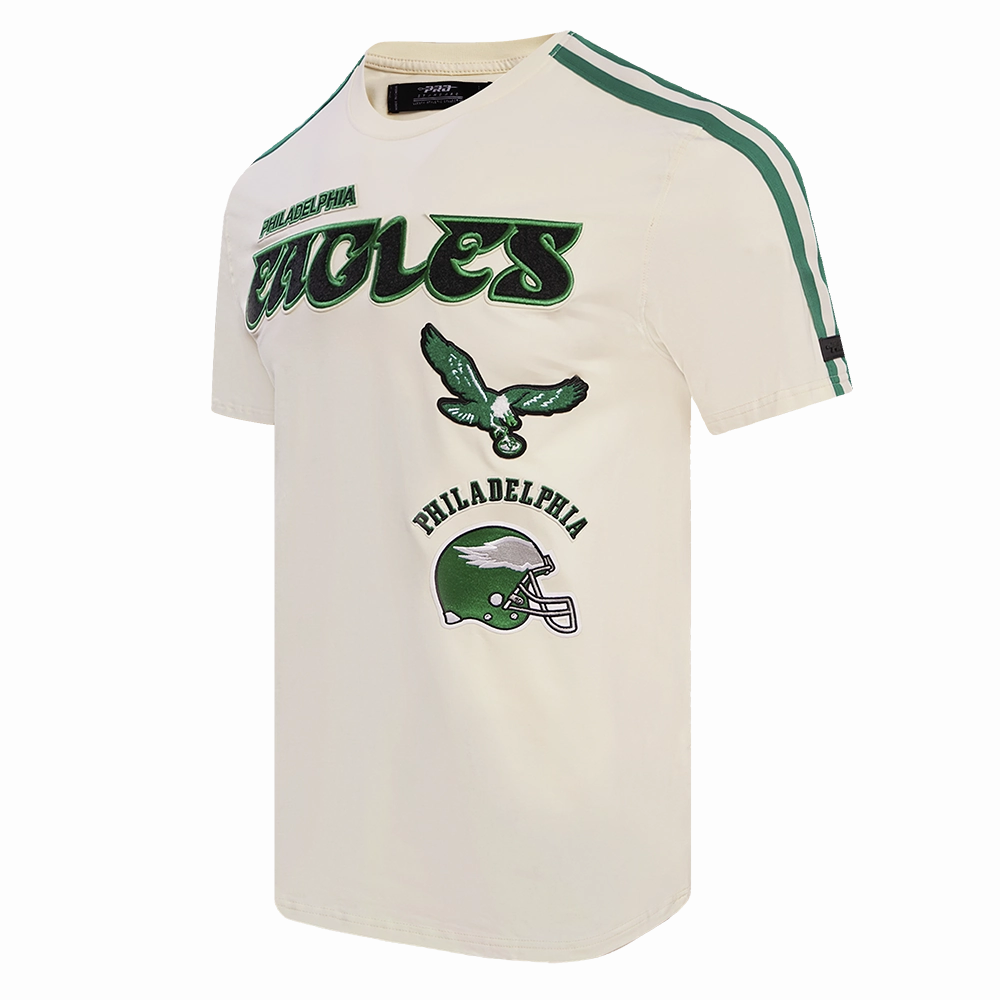 NFL PHILADELPHIA EAGLES RETRO CLASSIC MEN'S STRIPED TEE (EGGSHELL/ KELLY GREEN)