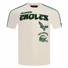 NFL PHILADELPHIA EAGLES RETRO CLASSIC MEN'S STRIPED TEE (EGGSHELL/ KELLY GREEN)