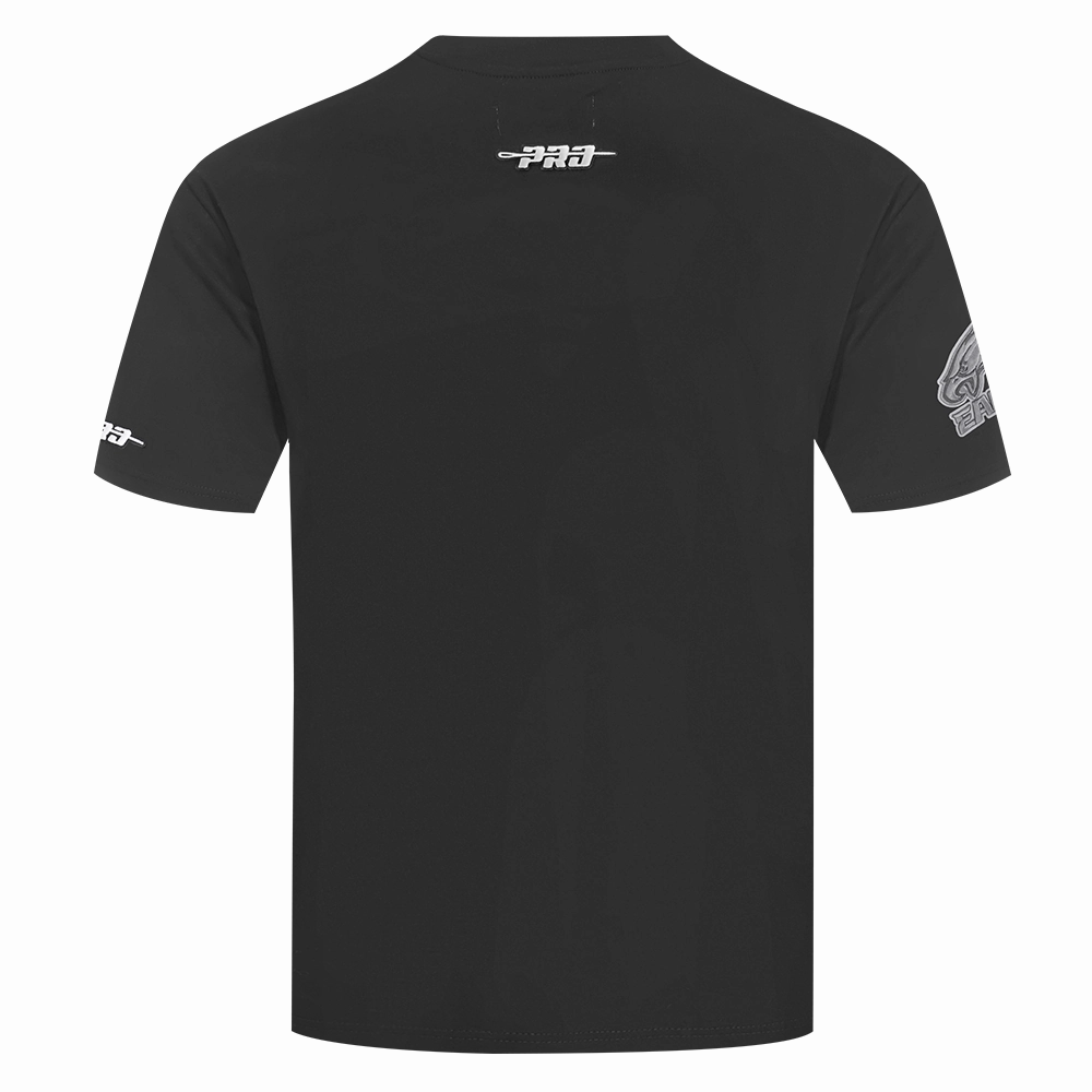 NFL PHILADELPHIA EAGLES REVERSE FRENCH TERRY MEN'S COTTON JERSEY DROP SHOULDER (BLACK)